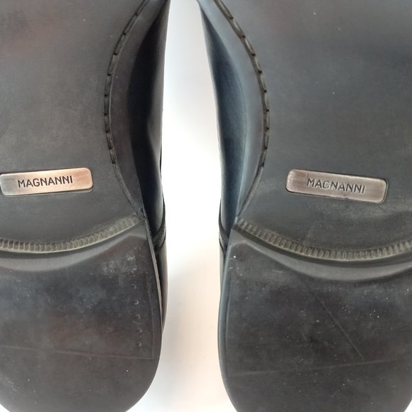 Magnanni Black Leather Men Dress Shoes (7.5 US) - Picture 9 of 13